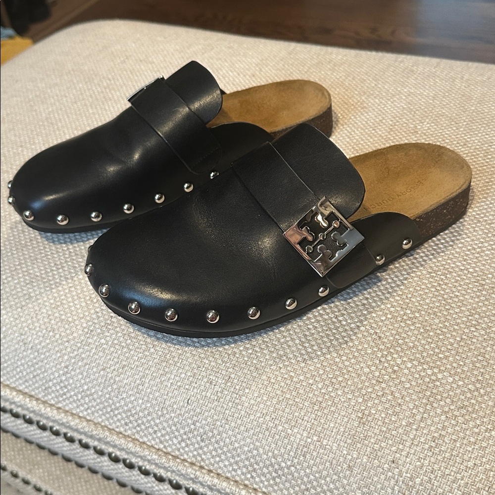 Tory Burch Mellow Studded Mule Black Size 8.5 - Picture 4 of 10